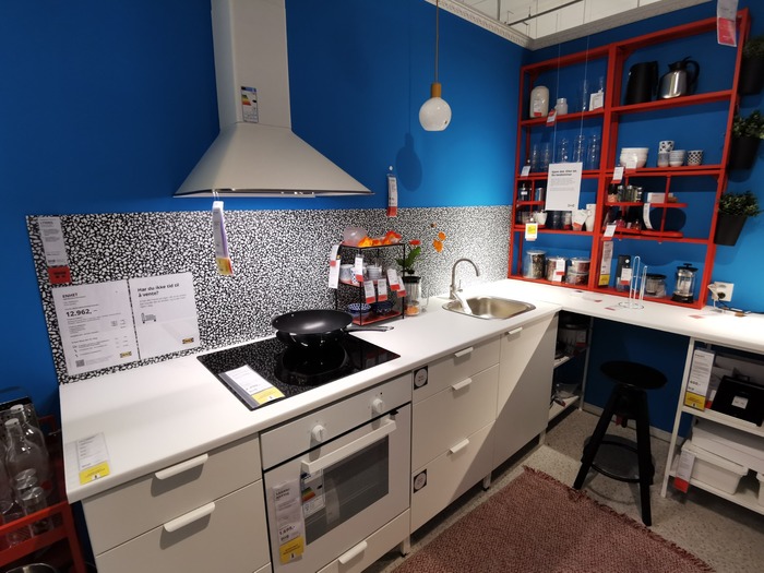 The Enhet White and Red Kitchen: A Unique and Striking Design from IKEA